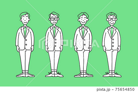 年齢別ビジネスマン 年齢別ビジネスマン 75654850
