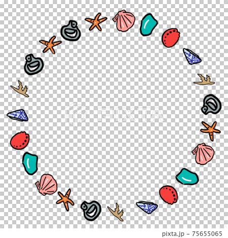 手繪巨浪變形插圖,圓形框架,大 手繪巨浪變形插圖,圓形框架,大 75655065