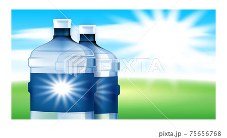Water Natural Drink Creative Promo Poster Vector 75656768