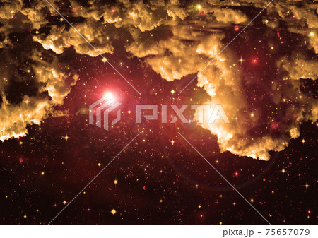 galaxy in a free space. 3D rendering 75657079
