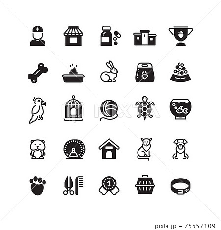 pets black icons pets black icons 75657109