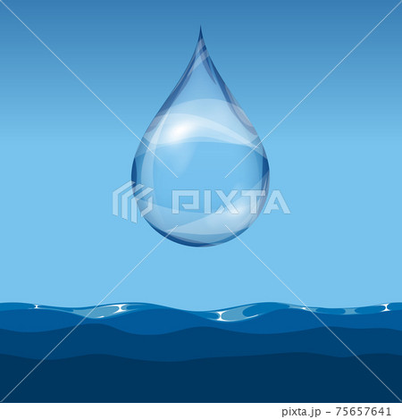 Realistic water drop Realistic water drop 75657641
