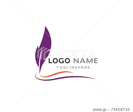 feather logo vector 75658710