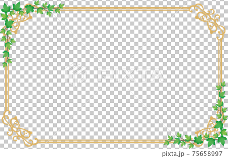 Green decorative frame Green decorative frame 75658997