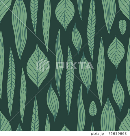 Seamless pattern with flowers and leaves. Creative floral texture. Great for fabric, textile Vector Illustration 75659668
