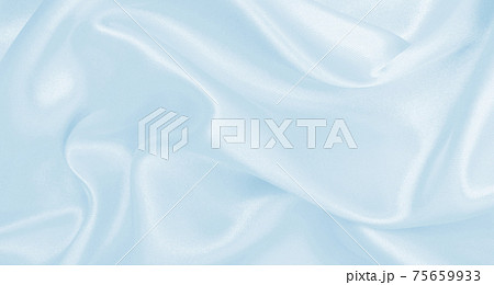 Smooth elegant blue silk or satin luxury cloth texture as abstract background. Luxurious background design 75659933