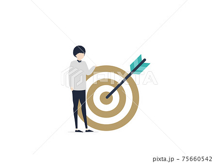 ターゲットの若い男性のイラスト素材 75660542
