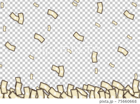 お金が降る背景素材 75660668