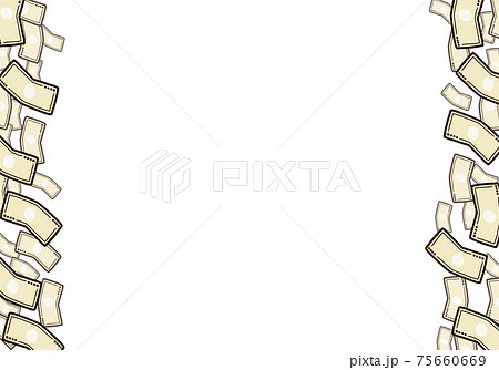 シンプルなお札のフレーム 75660669