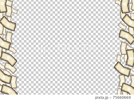 シンプルなお札のフレーム 75660669