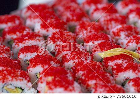 Fresh and delicious sushi Japanese food 75661010