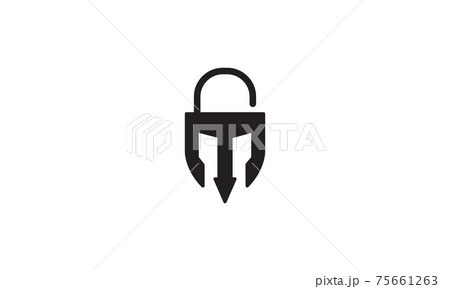 padlock with warrior logo vector symbol icon design illustration padlock with warrior logo vector symbol icon design illustration 75661263
