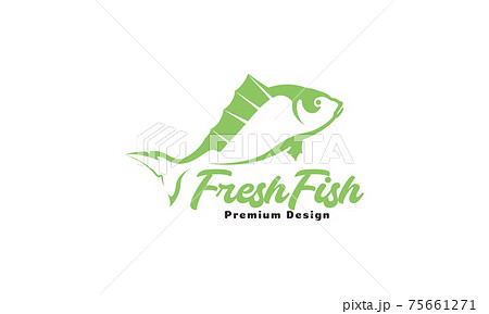 shape fresh sea fish food logo vector symbol icon design illustration 75661271