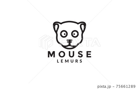 Lines Mouse Lemurs Logo Vector Symbol Icon のイラスト素材