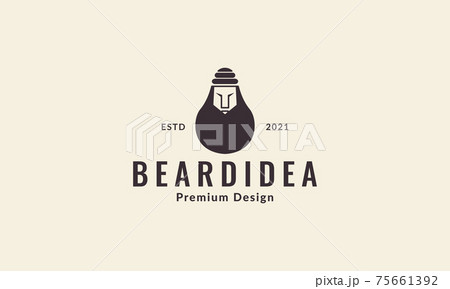 lamp with beard man logo vector symbol icon design illustration 75661392