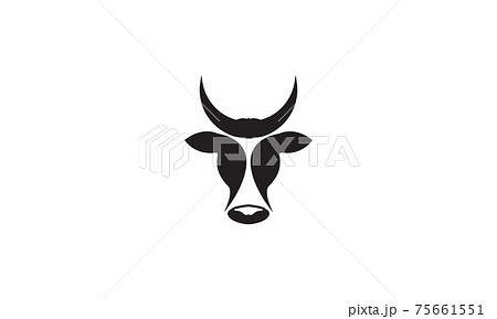unique head dairy cows logo vector symbol icon design illustration 75661551