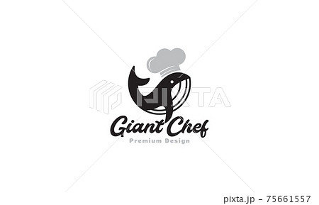 whale with chef logo vector symbol icon design illustration whale with chef logo vector symbol icon design illustration 75661557