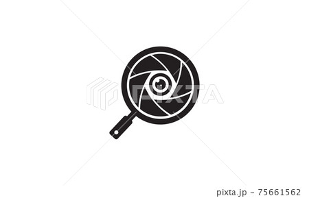 magnifying glass  with shutter camera logo vector symbol icon design illustration 75661562
