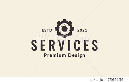 gear with shutter camera logo vector symbol icon design illustration 75661564