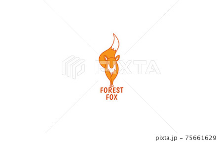 cartoon fox walk logo vector symbol icon design illustration cartoon fox walk logo vector symbol icon design illustration 75661629