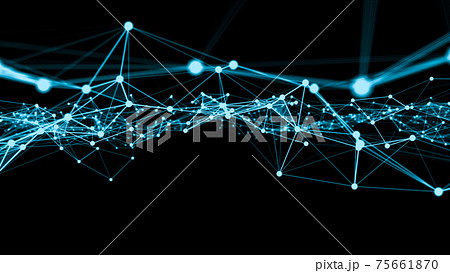 Wave of connection network dots of innovative creation 75661870