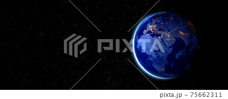 Planet earth globe view from space showing realistic earth surface and world map Planet earth globe view from space showing realistic earth surface and world map 75662311