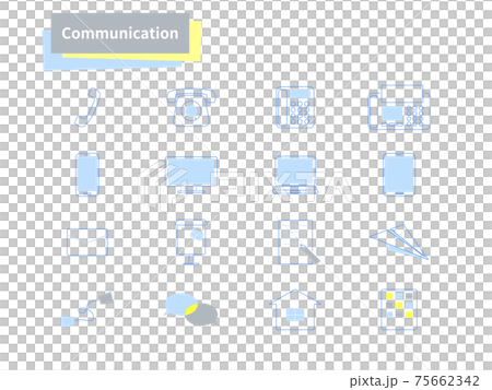 通信圖標集(簡單) 通信圖標集(簡單) 75662342