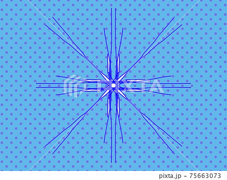 ドット柄背景にした線対称な模様のイラスト素材