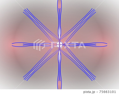 グラデーションカラー背景 線対称の模様のイラスト素材