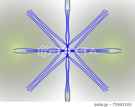 グラデーションカラー背景 線対称の模様のイラスト素材