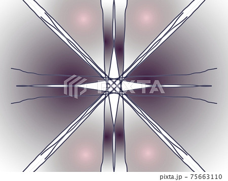 グラデーションカラー背景 線対称の模様のイラスト素材