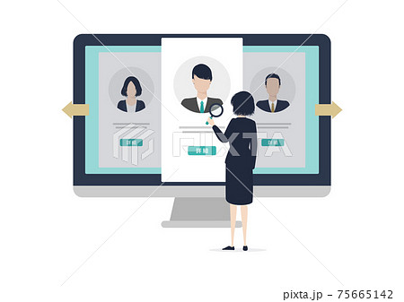採用・求人・人事・人材のイラスト素材 採用・求人・人事・人材のイラスト素材 75665142