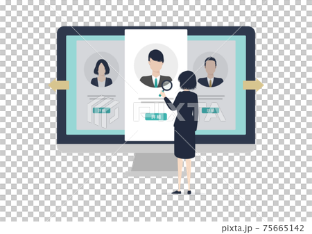 採用・求人・人事・人材のイラスト素材 採用・求人・人事・人材のイラスト素材 75665142