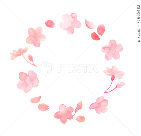 桜の花冠のイラストのイラスト素材