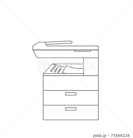 コピー機 線画 のイラスト素材 コピー機 線画 のイラスト素材