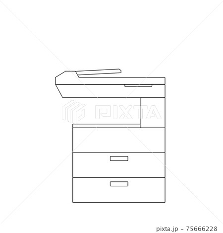 コピー機 線画 のイラスト素材 コピー機 線画 のイラスト素材