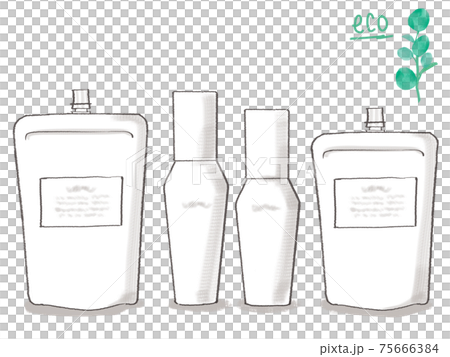Cosmetics and emulsion refills_white Cosmetics and emulsion refills_white 75666384