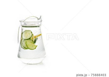 Sassy water or water with cucumber and lemon Sassy water or water with cucumber and lemon 75666403