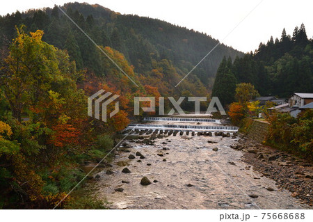 早出川渓谷の紅葉(新潟県) 早出川渓谷の紅葉(新潟県) 75668688
