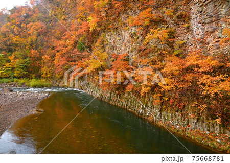 早出川渓谷の衣岩(新潟県) 早出川渓谷の衣岩(新潟県) 75668781