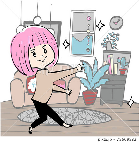 A room for a woman living alone - Stock Illustration [75669532] - PIXTA
