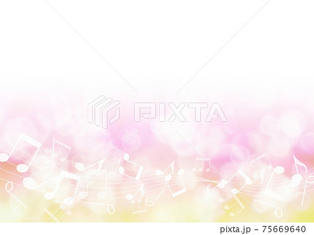 音符と光のピンクの背景イラスト no.01 音符と光のピンクの背景イラスト no.01 75669640