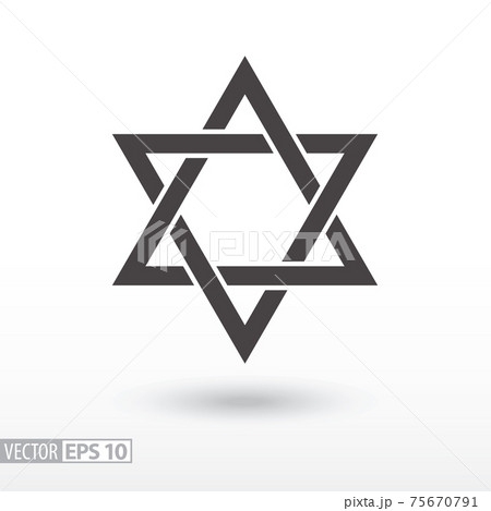 Star of David. Star flat icon. Sign Star 75670791