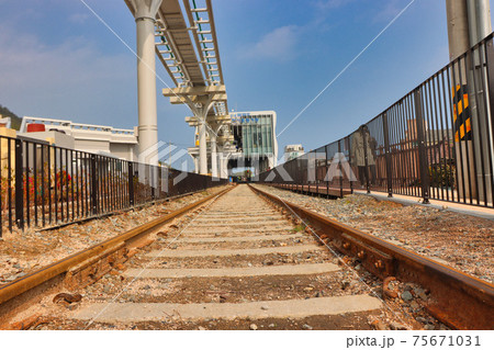 Scenery of Haeundae Beach Train, Busan, South Korea, Asia. 75671031