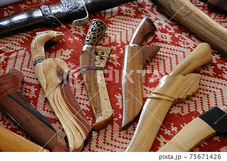 Keris is a traditional weapon of the Malay community in Malaysia. Made manually by using the selected iron. The handle is made of wood or ivory. Keris is a traditional weapon of the Malay community in Malaysia. Made manually by using the selected iron. The handle is made of wood or ivory. 75671426