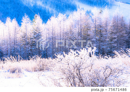 冬の信州』 - 水彩画