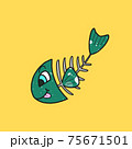 骨のみの魚 75671501