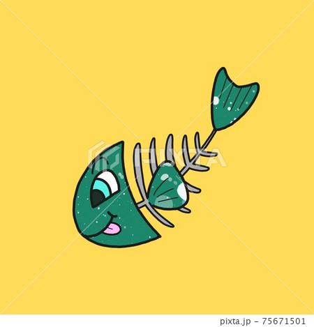骨のみの魚 75671501