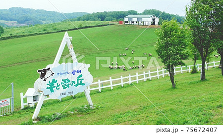 羊と雲の丘 北海道士別市 羊と雲の丘 北海道士別市 75672407