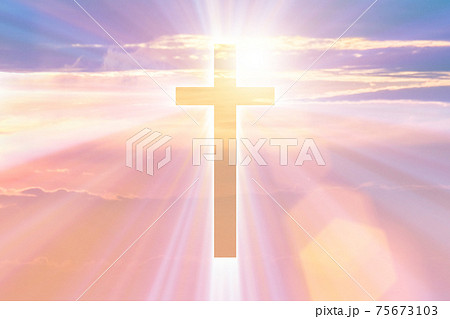 Religious concept with cross against sky 75673103